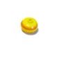 Pen Bead, Round Orb with Orange Stripes Print