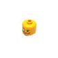 Pen Bead, Round Large, Curved Edges / Cylinder with Minifig Head with Monocle, Moustache Print