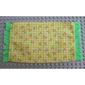 Scala, Rug / Mat with Green Fringe, Checks and Cherries Print