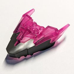 Creature Body Part, Dragon Head with Trans-Dark Pink Horns Pattern
