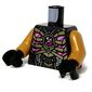 Torso Armor, Silver Panels, Gold Ribs, Purple Crystals print, Pearl Gold Arms, Black Hands