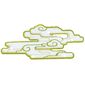 Cloud, 5 Holes, Gap at Top, Yellow and Gold Trim Print