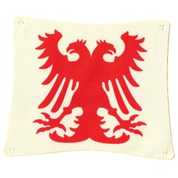 Sail Trapezoid 24 x 20 with Red 2-Headed Eagle print