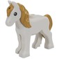 Animal, Foal, Long Mane Pearl Gold with Black Eyes print