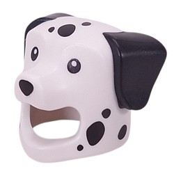 LEGO part 115084pr0001 Costume / Mask, Dog with Black Dalmatian Spots, Ear print in White