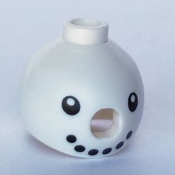 Costume / Mask, Snowman with Black Eyes print