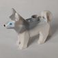 Animal, Dog, Husky with Blue Eyes, Black Nose Print and Marbled Light Bluish Gray Ears and Back Pattern