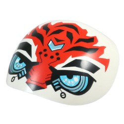 Large Figure Shoulder Cover, Armor, Round, Smooth with Bar with Tiger Face, Bionic Eyes print