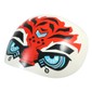 Large Figure Shoulder Cover, Armor, Round, Smooth with Bar with Tiger Face, Bionic Eyes print
