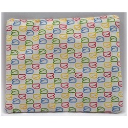 Duplo Pillow with Blue/Lime/Red/Yellow Bunny Print