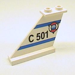 Tail 4 x 1 x 3 with 'C 501' & Life Preserver Ring on Left Side Print