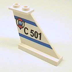 Tail 4 x 1 x 3 with 'C 501' & Life Preserver Ring on Right Side Print