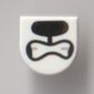 Tile 1 x 1 Half Circle with Growl Snout print