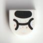 Tile 1 x 1 Half Circle with Snout, Crumbs print