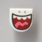 Tile 1 x 1 Half Circle with Big Open Mouth, Teeth, Tongue print