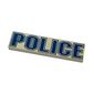 Tile 1 x 4 with 'POLICE' Blue Outline Print