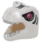 Mask, T-Rex with Silver Teeth, Mechanical Eye, Metal Pink Iris print