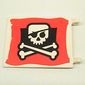 Flag 6 x 4 with Clips with Skull and Crossbones (Eyepatch) Print