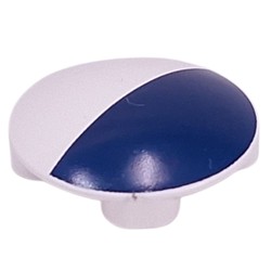 Plate Round 2 x 2 with Rounded Bottom [Boat Stud] with Dark Blue Half Circle print