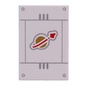 Tile 2 x 3 with Classic Space Logo, Silver Lines print