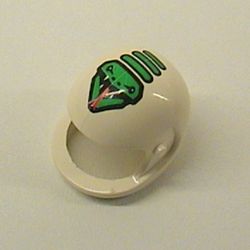 Technic Figure Helmet with Green Viper Print [8255]
