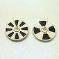 Technic Disc 3 x 3 with 4 Black Sections on One Side and 8 on Reverse Print [Speed Sensor]
