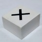 Duplo Tile 2 x 2 x 1 with Multiplication Sign 'x' Print