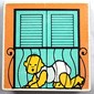Duplo Tile 2 x 2 x 1 with Mosaic, Home 4 print - 9221-1