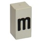 Tile Special 1 x 2 x 5/6 with Stud Hole in End with 'm' print