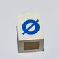 Brick 1 x 1 with Blue Danish 'Ø' Print (Bold Font)