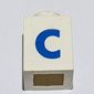 Brick 1 x 1 with Blue 'C' Print (Bold Font)