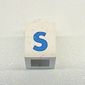 Brick 1 x 1 with Blue 'S' Print (Bold Font)