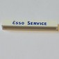 Brick 1 x 8 without Bottom Tubes with Cross Side Supports with 'ESSO SERVICE' Short Blue Print