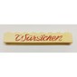 Brick 1 x 8 without Bottom Tubes with Cross Side Supports with 'Würstchen' ('Wurstchen') Script Red Print