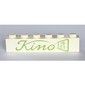 Brick 1 x 6 without Bottom Tubes with Cross Side Supports with 'KINO' Green print
