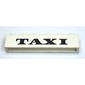 Brick 1 x 6 without Bottom Tubes with Cross Side Supports with 'TAXI' Thick Print