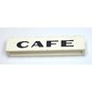 Brick 1 x 6 without Bottom Tubes with Cross Side Supports with 'CAFE' Sans-Serif Thick Print