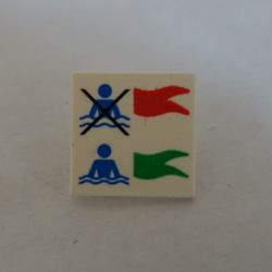 Road Sign Clip-on 2 x 2 Square with Safe/Unsafe Water Print - Set 6435