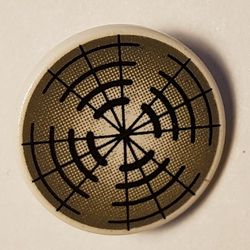 Road Sign Clip-on 2 x 2 Round with Radar Dish Print