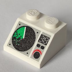 LEGO PART 3039pr0005 Brick Sloped 45° 2 x 2 with Radar Screen Print ...