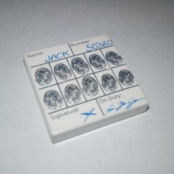 Tile 2 x 2 with Fingerprints File Jack Print