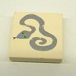 Tile 2 x 2 with Curled Snake Print