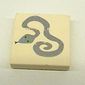 Tile 2 x 2 with Curled Snake Print