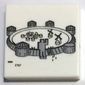 Tile 2 x 2 with Wall, Windmill, Statue print