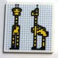 Tile 2 x 2 with Giraffes print