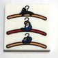 Tile 2 x 2 with 3 Coat Hangers print