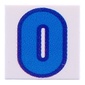 Tile 2 x 2 with Blue '0' print