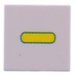 Tile 2 x 2 with Yellow '-' print