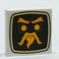 Tile 2 x 2 with Black Square, Gold Master Wu Drawing print