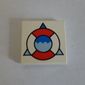 Tile 2 x 2 with Coast Guard Life Preserver Over Triangle Print